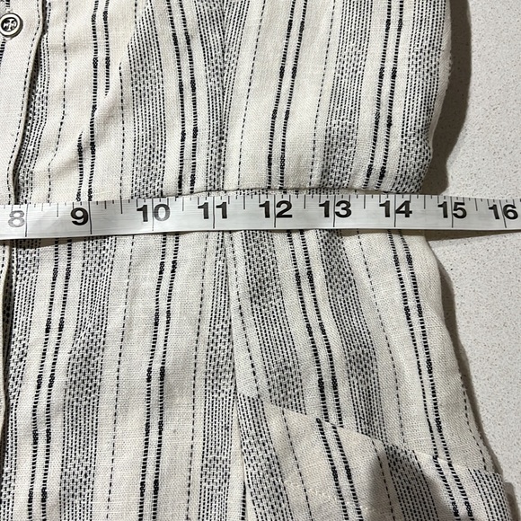 NWT Lee Tracy Boutique Button Up Linen Cotton Mini Dress R - Picture 11 of 14